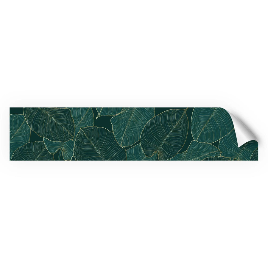 Myspotti Küchenrückwandfolie Leaves Green Selbstklebend B: 280 cm, H: 60 cm - Bild 2