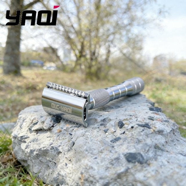 YAQI Orion Chrom-farbiger Nassrasierer mit Doppelklinge - Bild 1