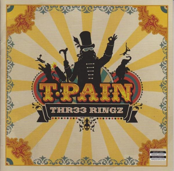 T-Pain - Thr33 Ringz CD (2008) Hip-Hop & R&B Album von Jive Records, Schwarz - Bild 1