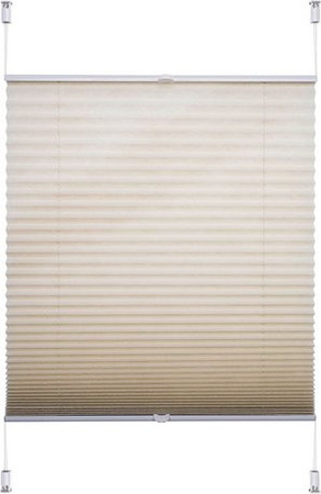 LIEDECO Klemmfix Plissee Easy in Sand und Braun, B: 120 cm, H: 130 cm