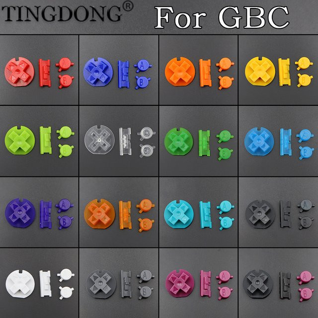 TingDong Ersatz-Tasten-Set für Game Boy Color in Lila, DIY-Kit für GBC Farbtasten - Bild 1