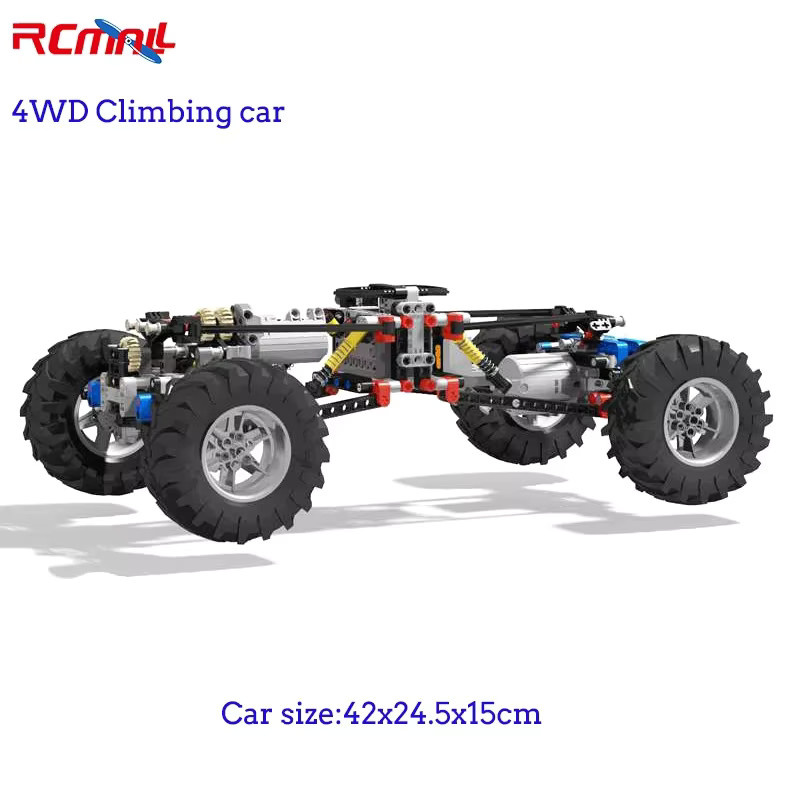 RCmall 4WD Kletterauto Offroad-Vorderradaufhängungssystem MOC Bausteine Teile-Set - Bild 3
