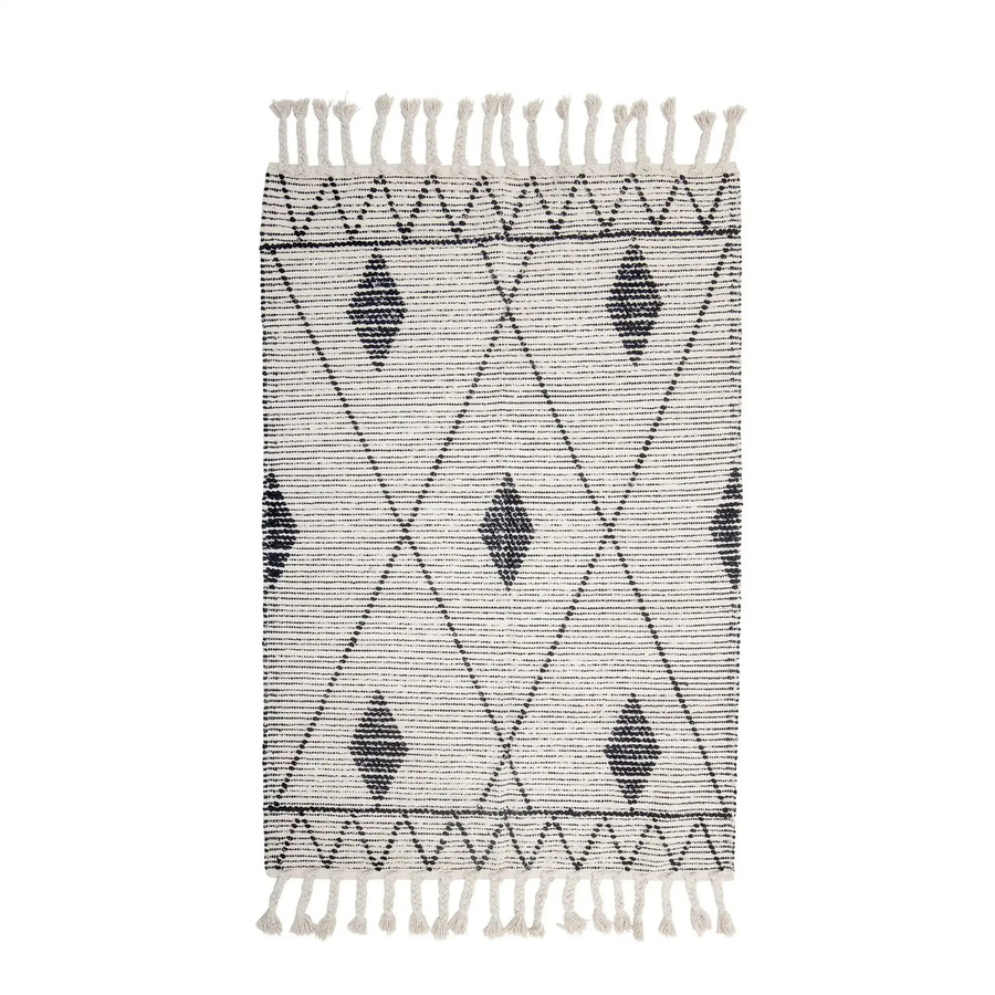 Bloomingville Teppich Yuki aus Baumwolle in Beige/Natur, B/T: 120 x 180 cm - Bild 1