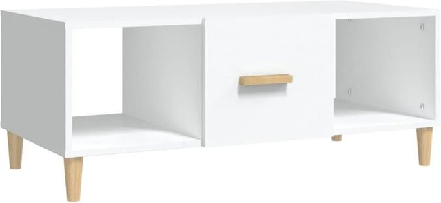 vidaXL Couchtisch modern in Weiß, rechteckig aus Holzwerkstoff, B/T/H: 102 x 50 x 40 cm - Bild 1