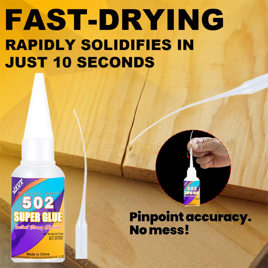 15 Stück YZAN 502 Super Strong Glue Sekundenkleber transparent für Leder, Gummi, Holz und Metall - Bild 4