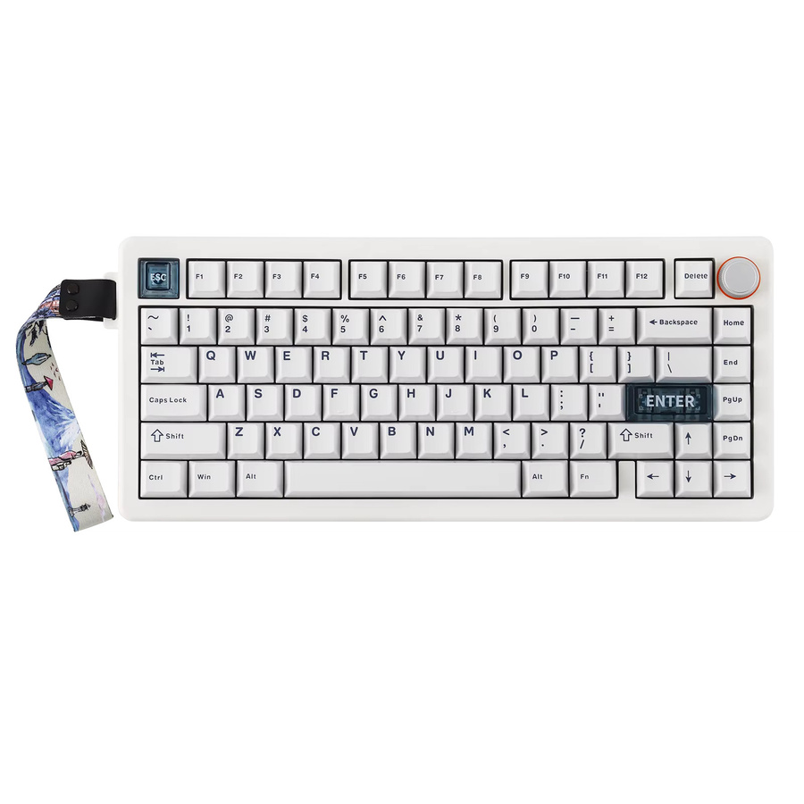CIDOO QK75 Mechanische Tastatur 75 % mit RGB-Hintergrundbeleuchtung, VIA programmierbar, kabellos via Bluetooth oder 2,4 GHz und kabelgebunden, Farbe: Weiß - Bild 6