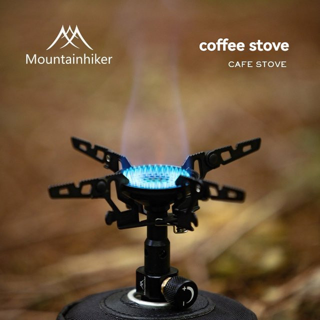 CAMPINGMOON Mini Camping-Kaffeemaschine aus Edelstahl in Silber, tragbarer Klappkocher für Outdoor-Aktivitäten, Wandern und Picknick - Bild 1