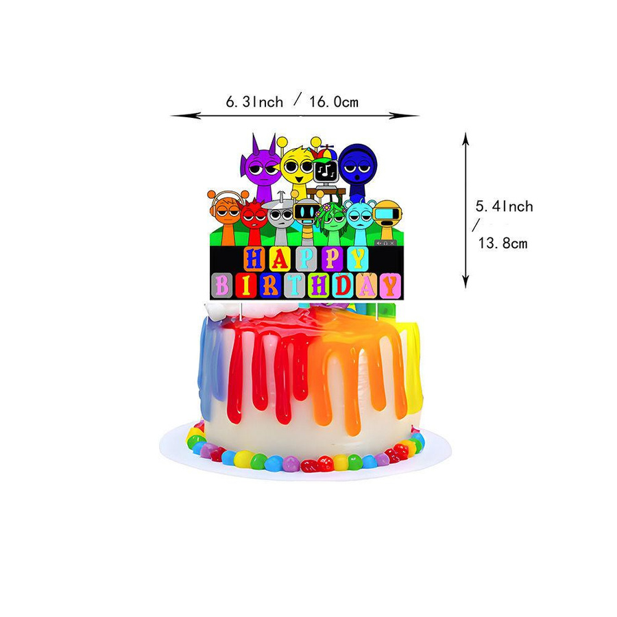 Molia Rhythm Box Sprunki Geburtstagsfeier Dekoration für Kinder aus Papier, Mehrfarbig - Bild 2