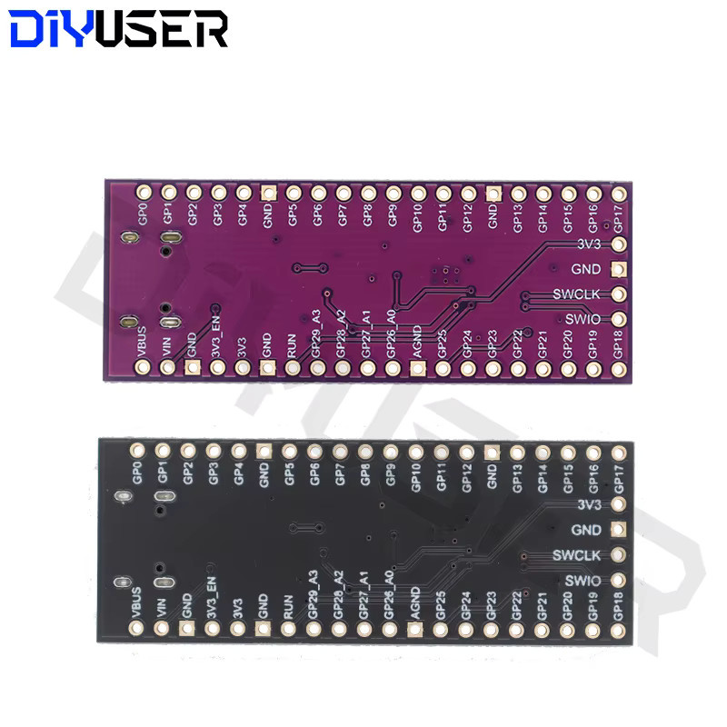 Raspberry Pi Pico W Mikrocomputer mit RP2040 Dual-Core 264 KB ARM Cortex-M0+ Prozessor und WiFi in Schwarz - Bild 2