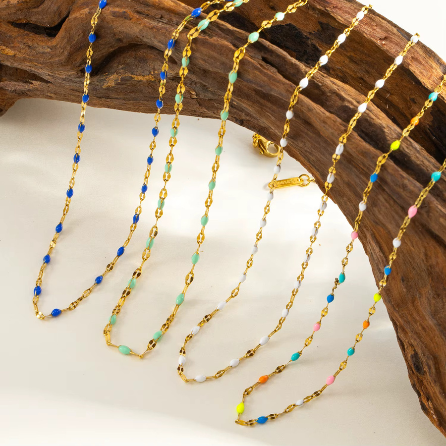 UHBINYCA Halskette, 18K vergoldeter Edelstahl, Gold, Damen - Bild 3