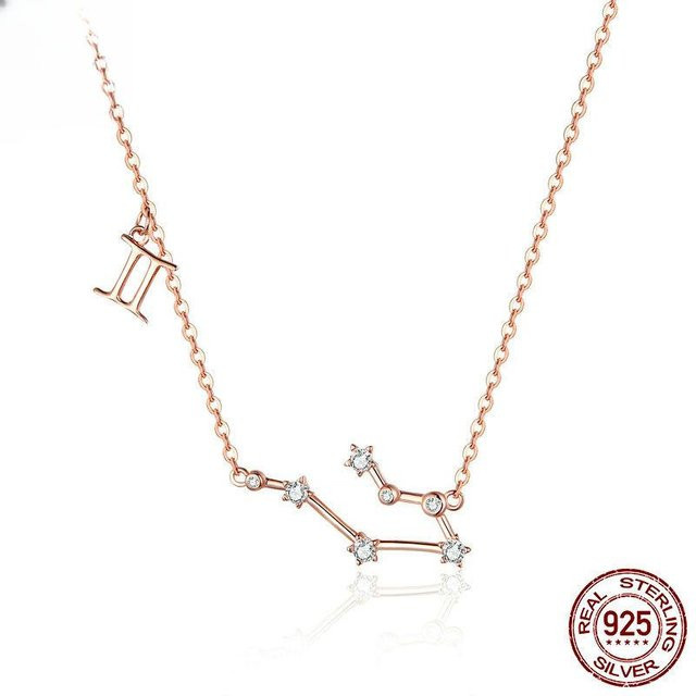 POMOiii Halskette 925 Silber, Roségold, Zirkonia, Damen - Bild 1