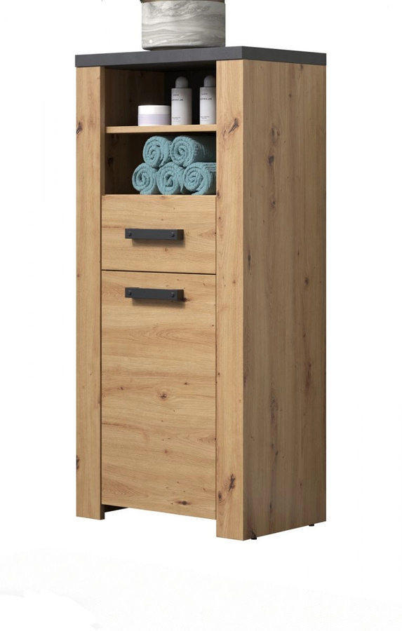 Badezimmer Kommode Jorik von TOP.FURN in Eiche Artisan und Grau, Breite: 118 cm, Tiefe: 53 cm - Bild 5