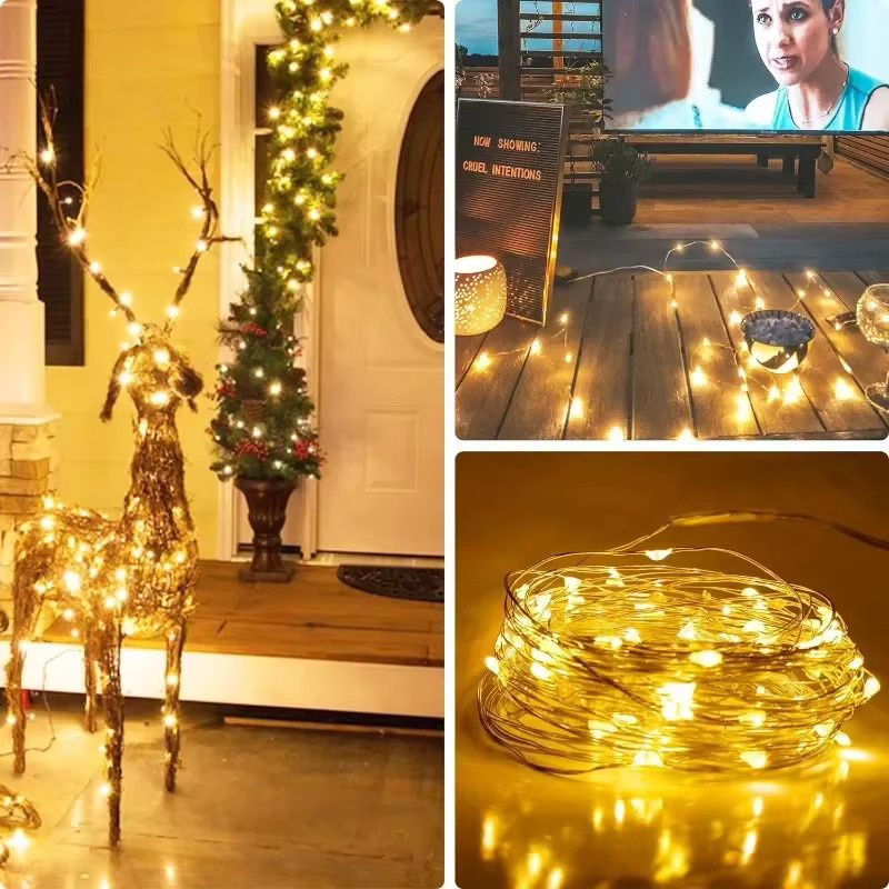OKAL RED EAST USB LED Lichterkette aus Kupferdraht für Weihnachten, Hochzeit und Party - Bild 5