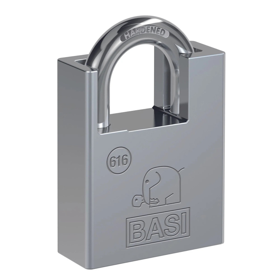 BASI Vorhängeschloss VHS 616 aus Stahl in Silber mit 60 mm Breite und Bügelschutz - Bild 2