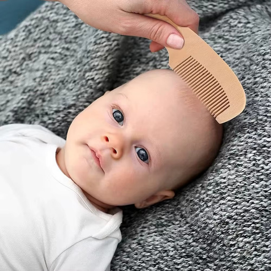 Baby Holz Kamm und Bürstenset, 3 Stück, für Neugeborene - Bild 3