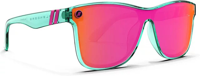 Blenders Millenia X2 Sonnenbrille, Damen, Vollrand, Butterfly, Kunststoff, pink turquoise green - Bild 1