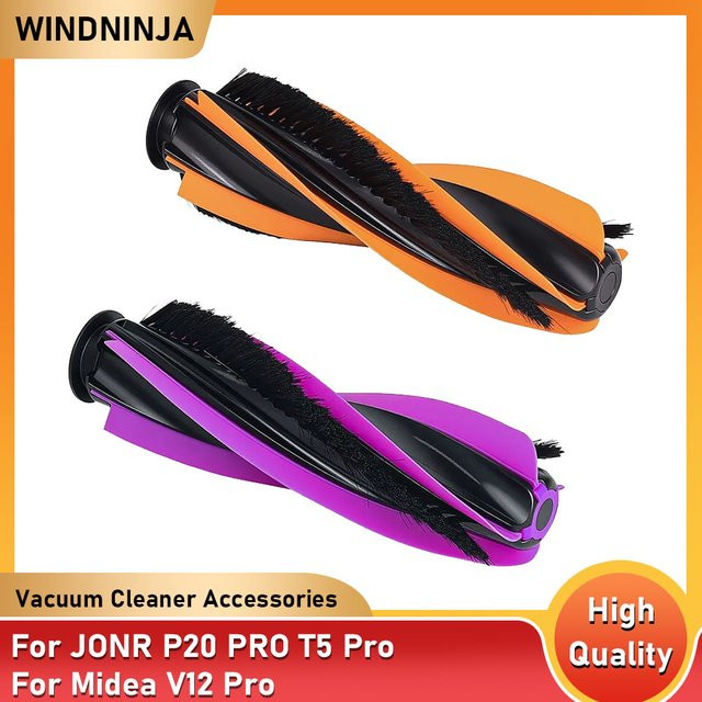 WINDNINJA Hauptbürste für JONR P20 PRO T5 Pro und Midea V12 Pro Saugroboter Bodenreiniger Rollenbürste in Orange - Bild 1