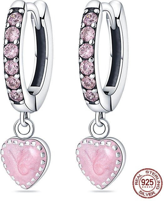 Creolen 925 Silber, Zirkonia, Damen - Bild 1