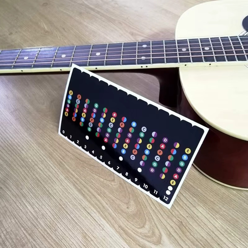 ZYF Gitarrenwaage Aufkleber für das Griffbrett als Lernhilfe für Musikunterricht in Mehrfarben - Bild 3
