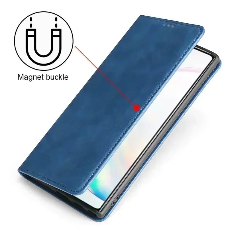Leder-Flip-Wallet Schutzhülle für Xiaomi Poco C65 C51 C50 C40 F5 M6 M5s M4 M3 M2 F5 X5 X6 X4 GT X3 Pro NFC Pocophone F1 in Blau - Bild 3