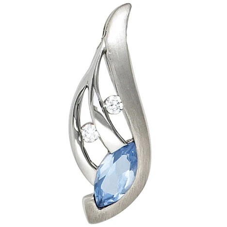 Colfem Anhänger 925 Silber, Zirkonia blau, Unisex - Bild 1
