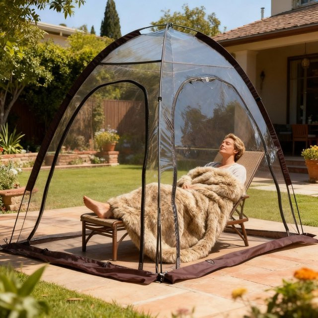 Pumbba Transparentes PVC-Zelt für 2–3 Personen, wasserdicht und winddicht - Bild 1