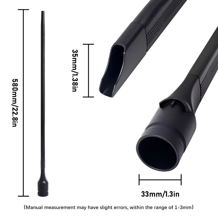 WINDNINJA Adapter für Dyson Staubsauger V6 bis V15, kompatibel mit Flachdüse und Fugendüse, Schwarz - Bild 3