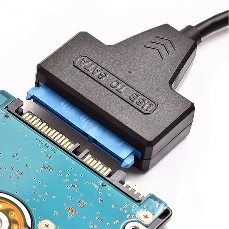 SATA 3 zu USB 3.0 Adapterkabel für 2,5 und 3,5 Zoll SSD und HDD Festplatten mit Stromanschluss, Schwarz - Bild 4