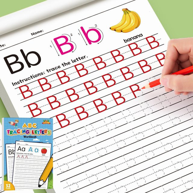 BOHY Arbeitsbuch für Kinder mit ABC und englischen Zahlen zur Förderung der Handschrift und Mathematikfähigkeiten, Mehrfarbig - Bild 1