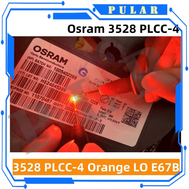 PULAR 20 Stück SMD LED-Lampenperlen PLCC-4 3528 RGB Multicolour Weiß Rot Orange Blau B/T/H: 3,5 x 2,8 x 1,9 mm - Bild 3