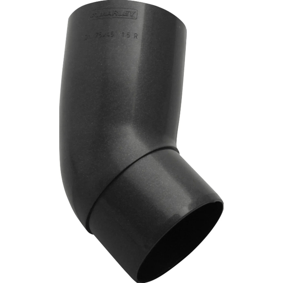 Marley Rohrbogen 45 Zoll DN 75 Anthrazit-Metallic - Bild 2