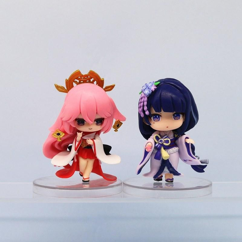 Fashnics Genshin Impact Klee Yae Miko Raiden Shogun Anime Figur 6-teiliges Set - Bild 1