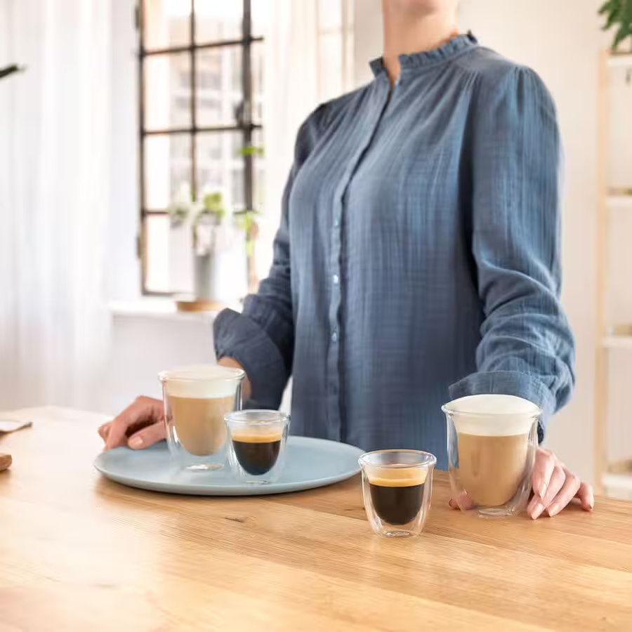 De'Longhi Doppelwandige Espressogläser DLSC310, 2er-Set, transparent, 90 ml - Bild 3