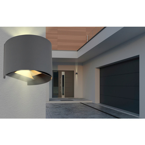 GLOBO LIGHTING Außenwandleuchte Veronika aus Aluminiumdruckguss in Anthrazit und Schwarz mit LED Up-Down Lichteffekt - Bild 2