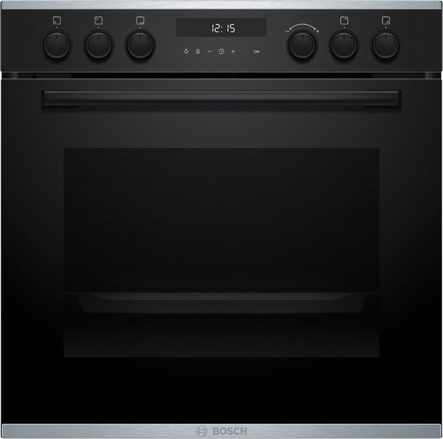 Bosch Serie 6 Einbau Elektro-Herd HEG278BB3 in Schwarz mit 71 l Volumen, Pizza-Stufe, schnelles Vorheizen und Pyrolyse-Selbstreinigung, Breite: 59,5 cm - Bild 1
