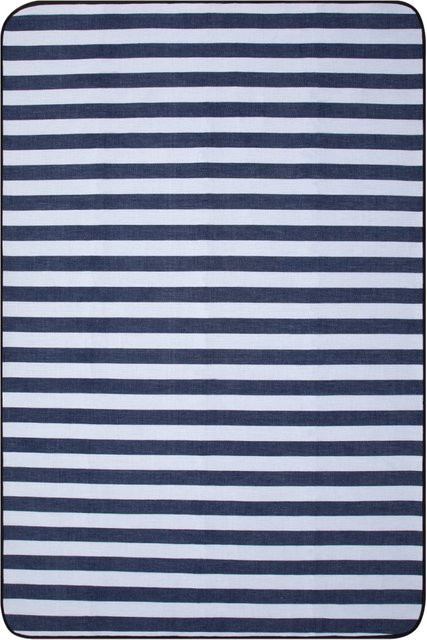 Picknickdecke Merenza blau gestreift, B/T: 200 x 300 cm, wasserdicht und waschbar - Bild 1