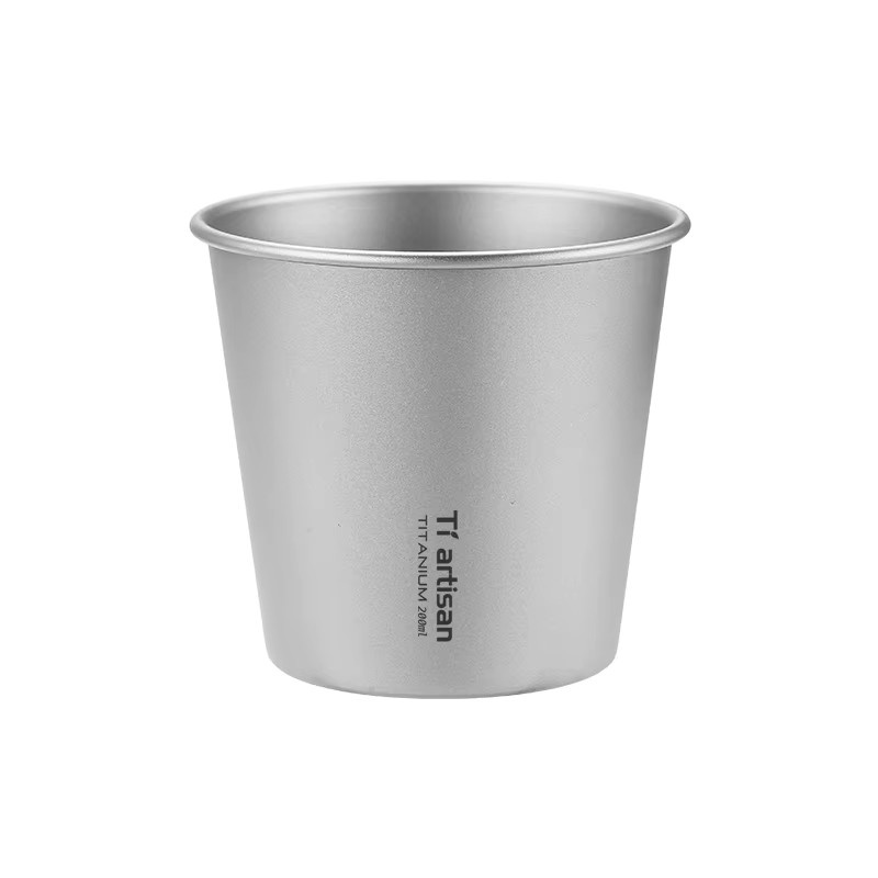 Tiartisan Titan Bierbecher aus reinem Titan, ultraleicht und stapelbar, Silber, 200 ml - Bild 5