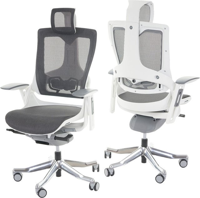 Ergonomischer Bürostuhl MERRYFAIR Adelaide in Schwarz-Grau mit Netzbespannung und Polsterung - Bild 1