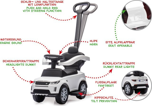 JAMARA Land Rover Discovery Rutscher 3in1 weiß - Bild 1