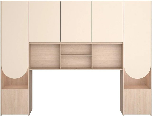 Vente-unique Bettbrücke Domelito in Beige aus Spanplatten, Breite: 265,2 cm - Bild 1