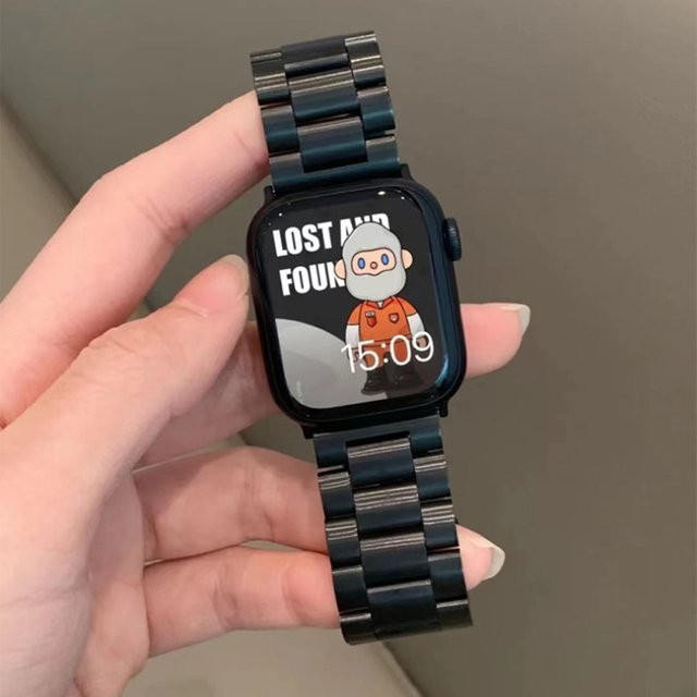 JBAILI Uhrenarmband Edelstahl, Schwarz, Unisex - Bild 1