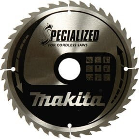 Makita Kreissägeblatt Specialized B-32932 für Holz, Hartmetallbestückung, Farbe: Silber, Durchmesser: 85 mm, Bohrung: 15 mm, Dicke: 0,7 mm, Zähneanzahl: 20 - Bild 2