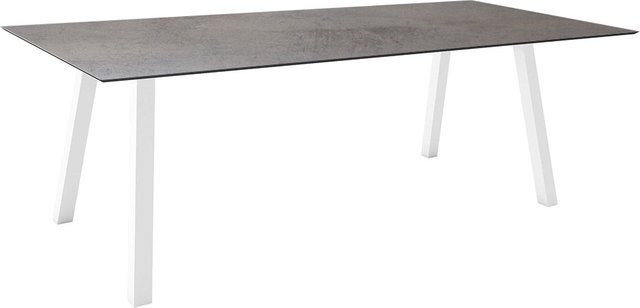 Stern Tisch INTERNO mit Silverstar 2.0 Smoky Tischplatte, Alu weiß, B/T/H: 220 x 100 x 75 cm - Bild 1