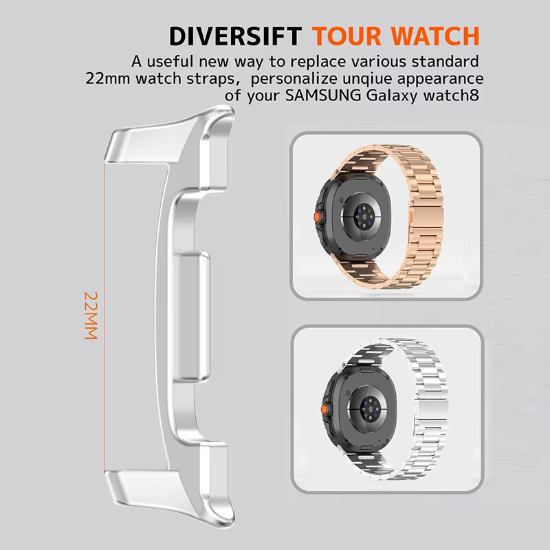 Samsung Uhrenarmband Edelstahl, Silber, Unisex, 22 mm - Bild 3