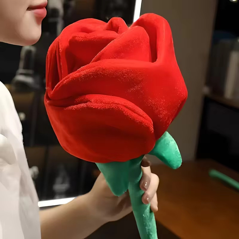 Roter künstlicher Rosenstrauß aus Stoff für deine Heimdekoration, Höhe: 85,09 cm - Bild 2