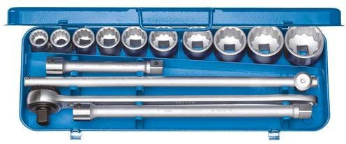 Gedore Steckschlüsselsatz metrisch 14-teilig aus Chrome Vanadium in Blau - Bild 1