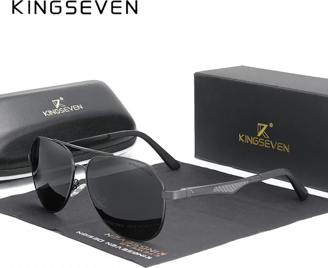 KINGSEVEN Sonnenbrille, Herren, Aluminium, Vollrand, polarisiert - Bild 1