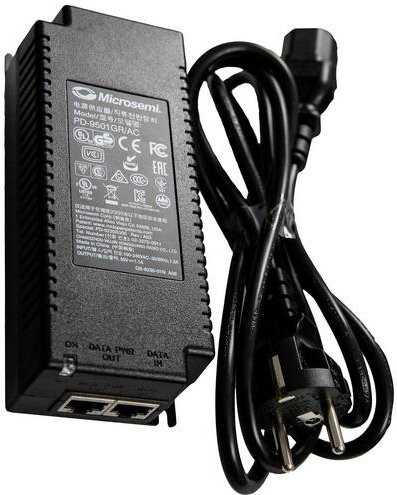 Mobotix UPoE Injektor Mx-NPA-UPoE1A-60W Power Adapter Schwarz mit Ethernet/LAN - Bild 1