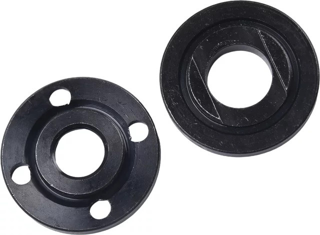 Vibratite 2er-Set Metall Druckplatten und Flanschmuttern für Winkelschleifer mit M14-Schaft, Schwarz - Bild 1