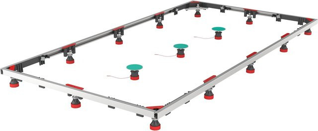 MEPA Montagerahmen SF Rechteck XL100/180 aus Stahl und Mineralguss in Silber - Bild 1